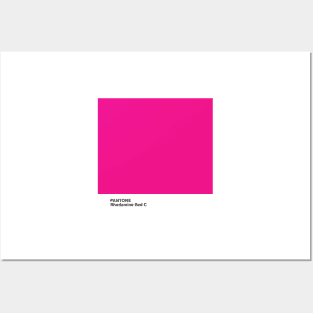 pantone Rhodamine Red C Posters and Art